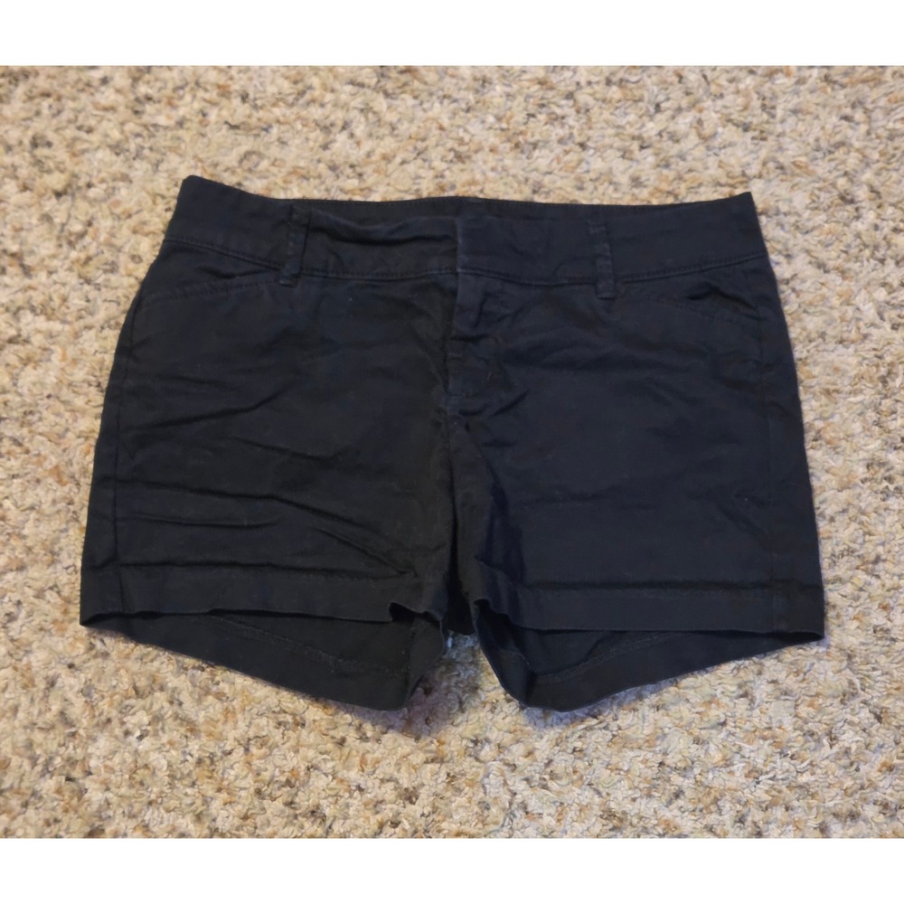 Old‎ Navy Pixie Chino Shorts Women's Size 2 Black Spandex Blend